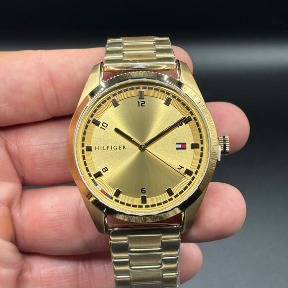 Tommy Hilfiger Griffin 1710457 Men’s 43mm Gold Stainless Steel Quartz NIBWT - Picture 5 of 17